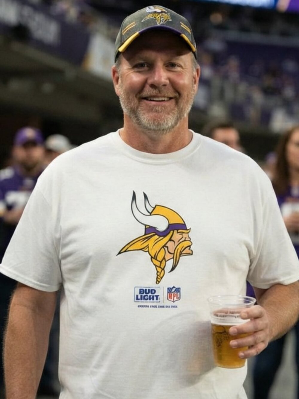 NFL Minnesota Vikings Bud Light Tee Shirt XL